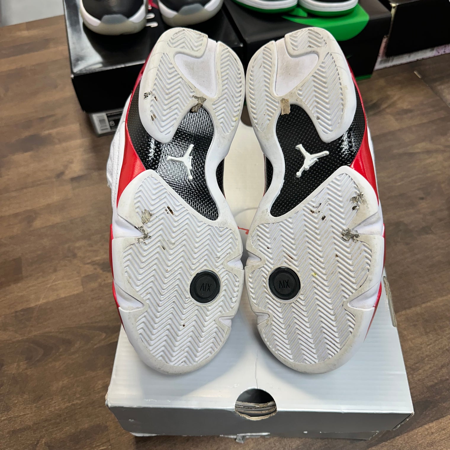 Candy Cane Jordan 14 (USED)