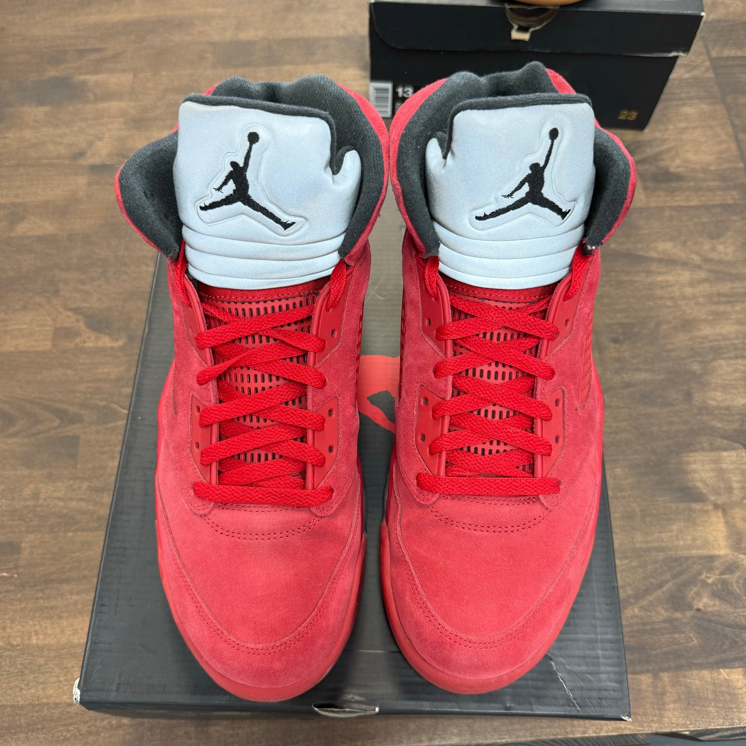 Red Suede Jordan 5 (USED)