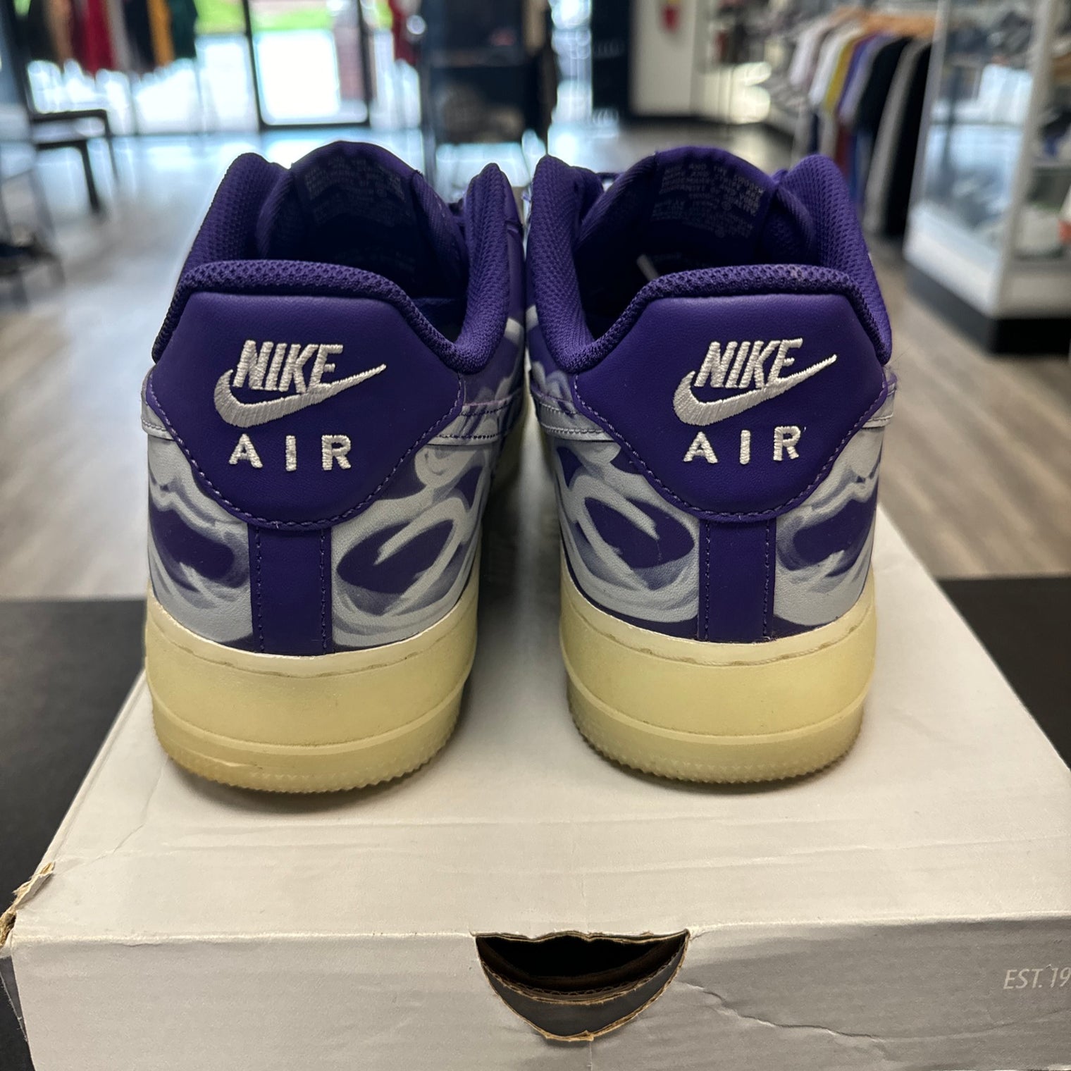 Nike Air Force 1 Purple Skeleton(USED)