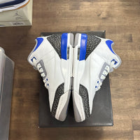 Racer Blue Jordan 3 Retro (GS) (USED, No Insoles)