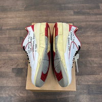 Off-White White Red Jordan 2 Low (USED, No box)