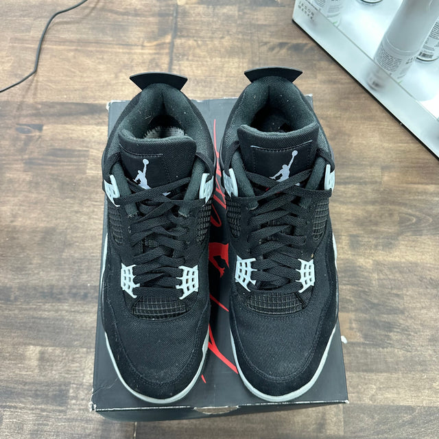 Black Canvas Jordan 4 Retro SE (USED, no insoles)