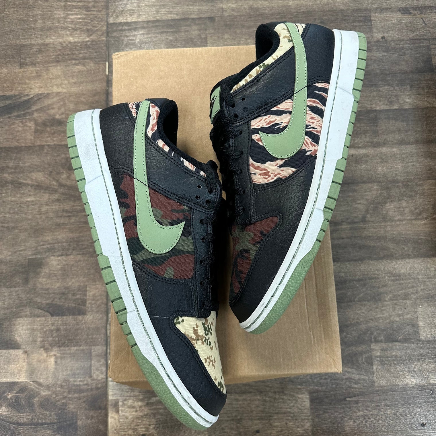 Crazy Camo Dunk Low (USED,No Box)