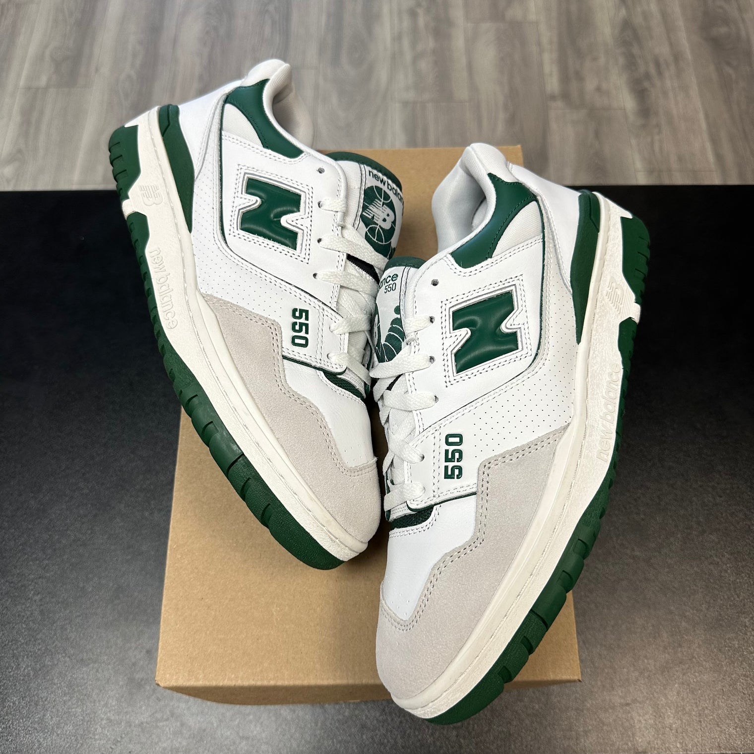 New Balance 550 White Green (USED, No Box)
