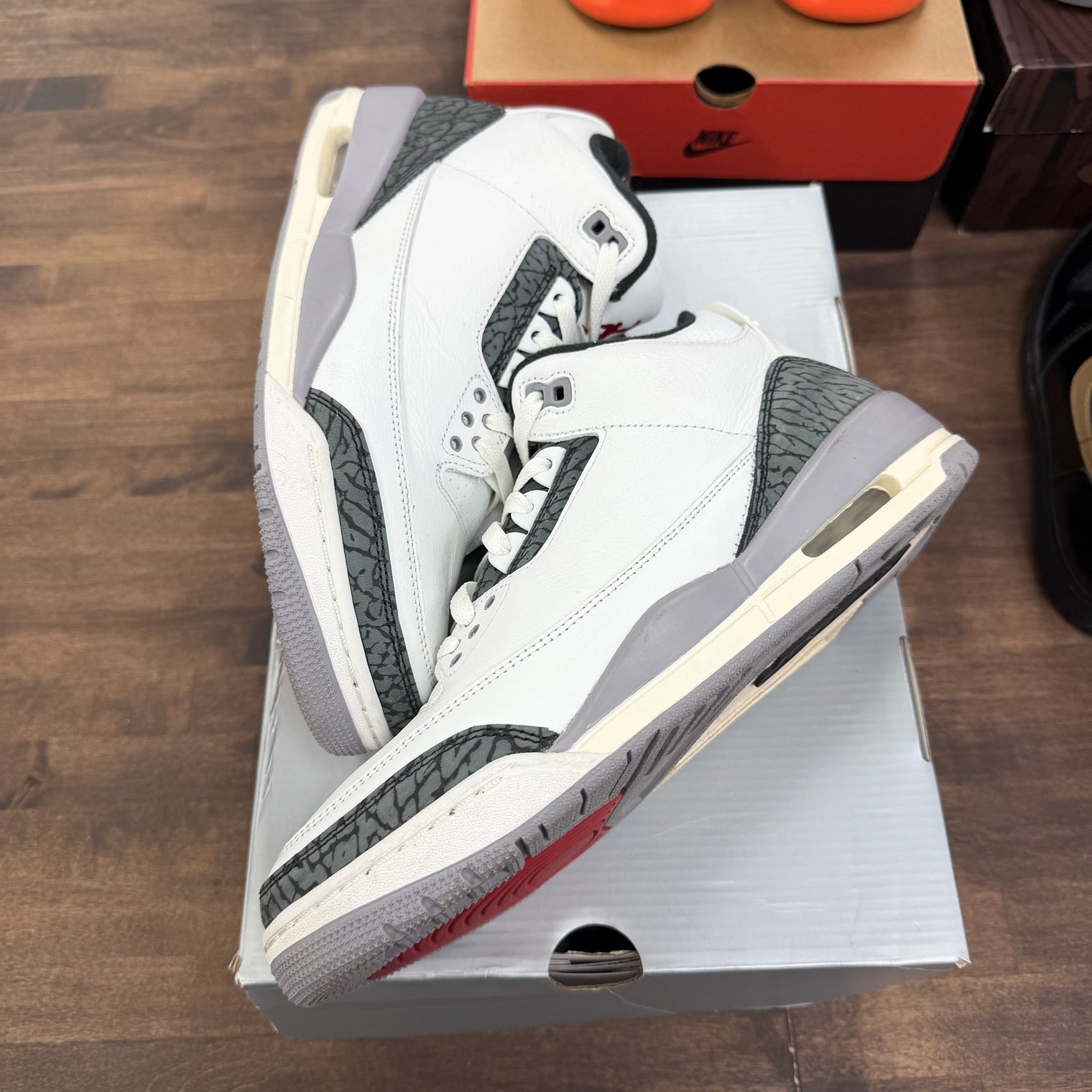 Cement Grey Jordan 3 Retro (USED, Replacement Box)