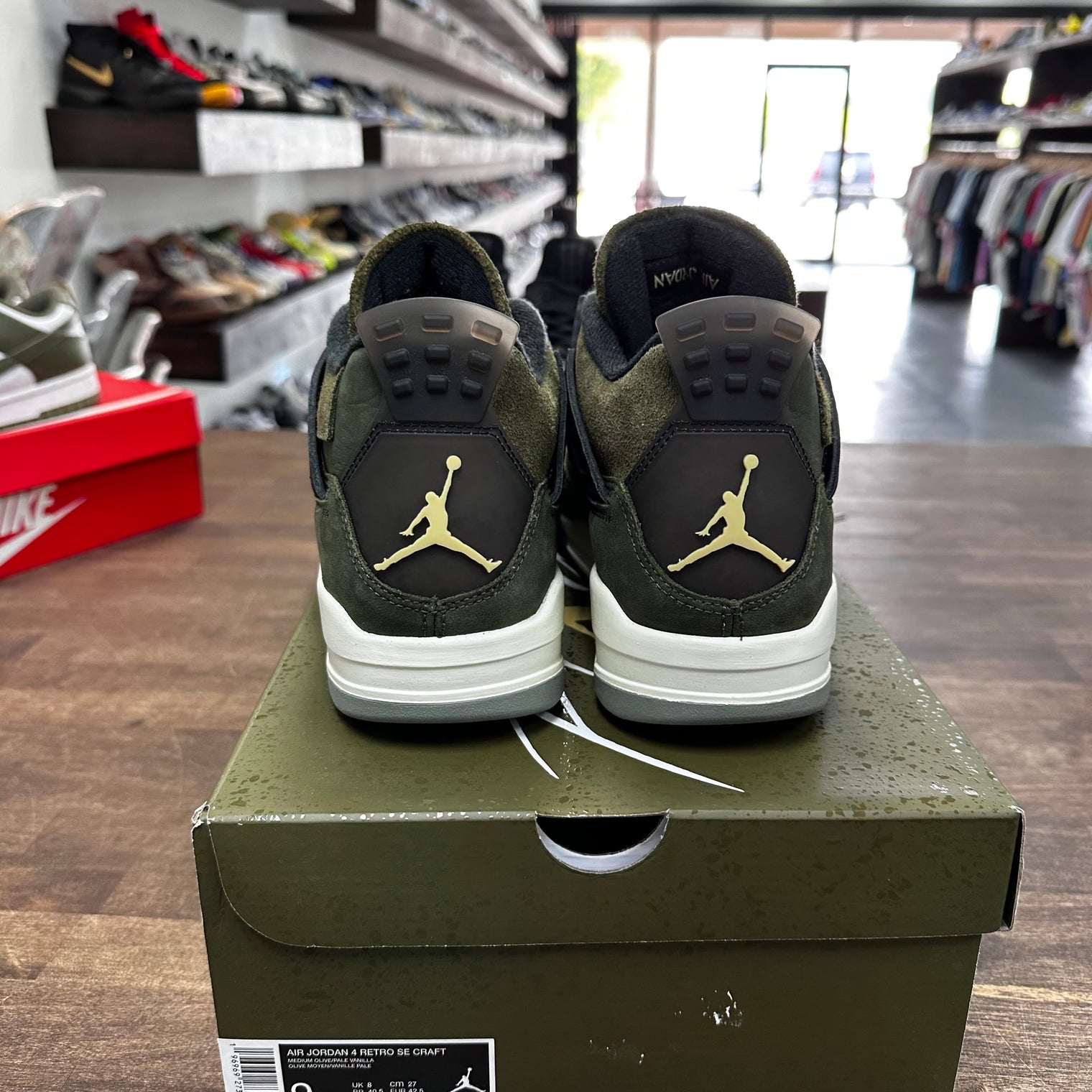Craft Olive Jordan 4 Retro (USED)