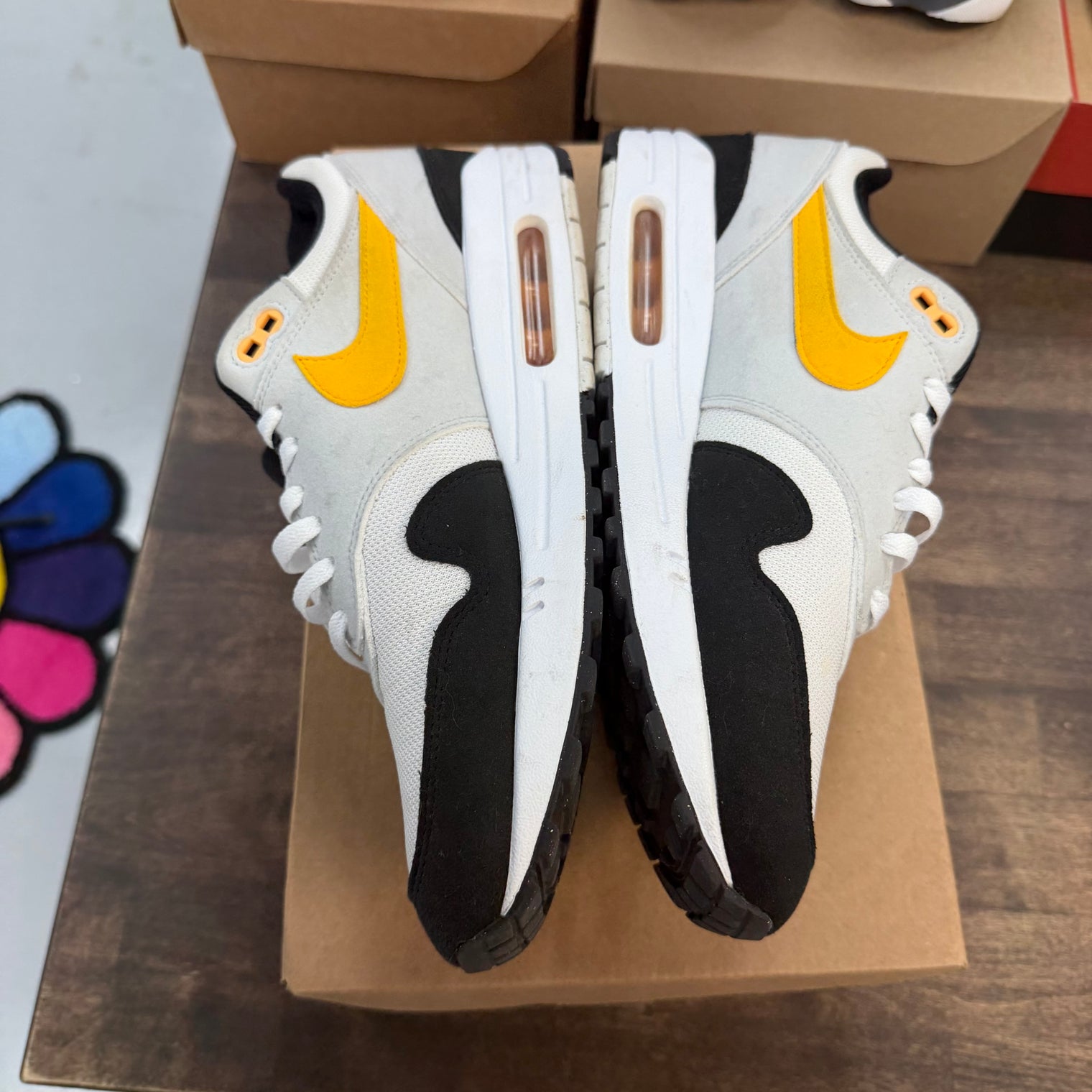 White University Gold Nike Air Max 1 (USED, No Box)