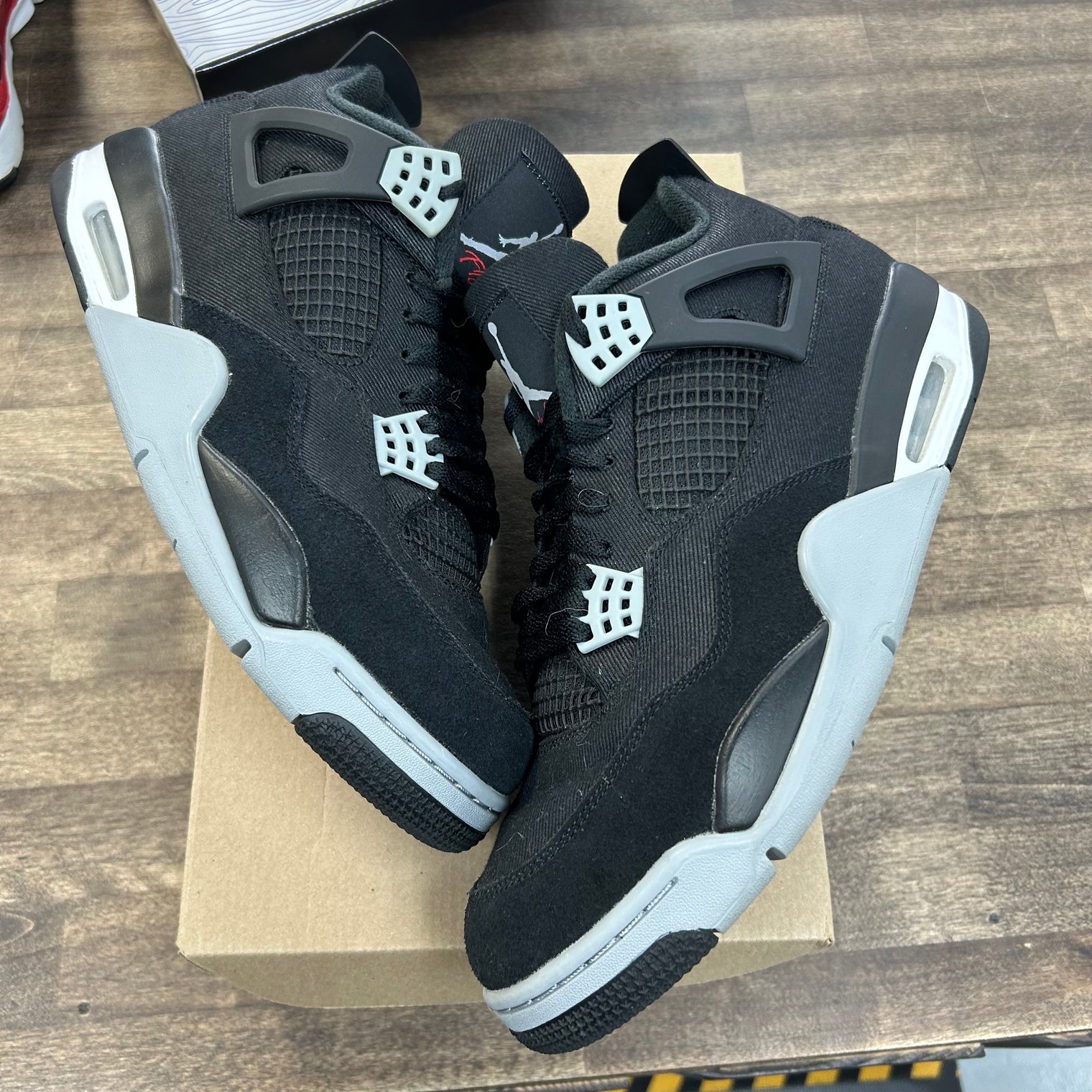 Black Canvas Jordan 4 Retro (USED, No Box)