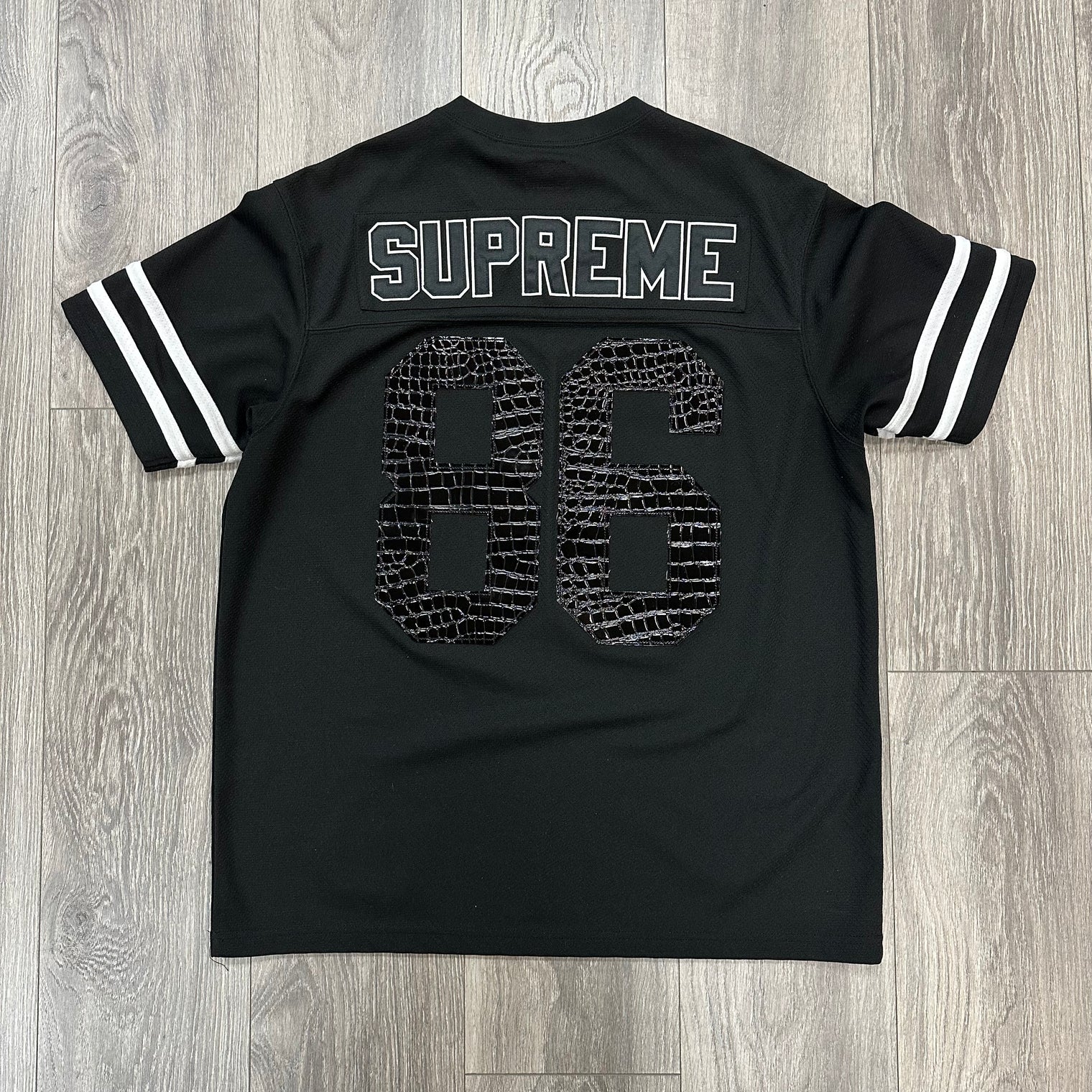 Supreme Faux Croc Football Jersey Black (USED)
