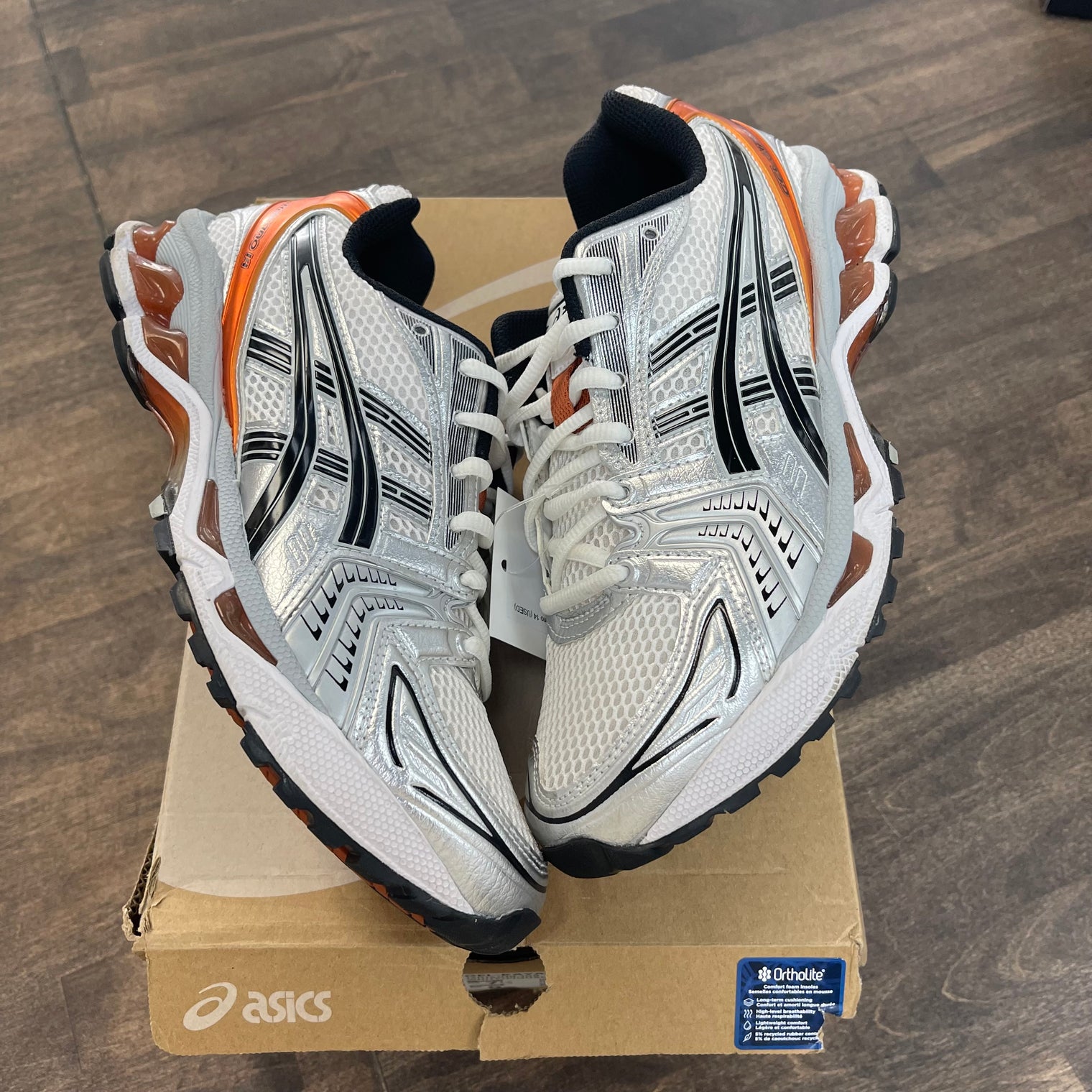 White Piquant Orange Asics Gel Kayano 14 (USED)