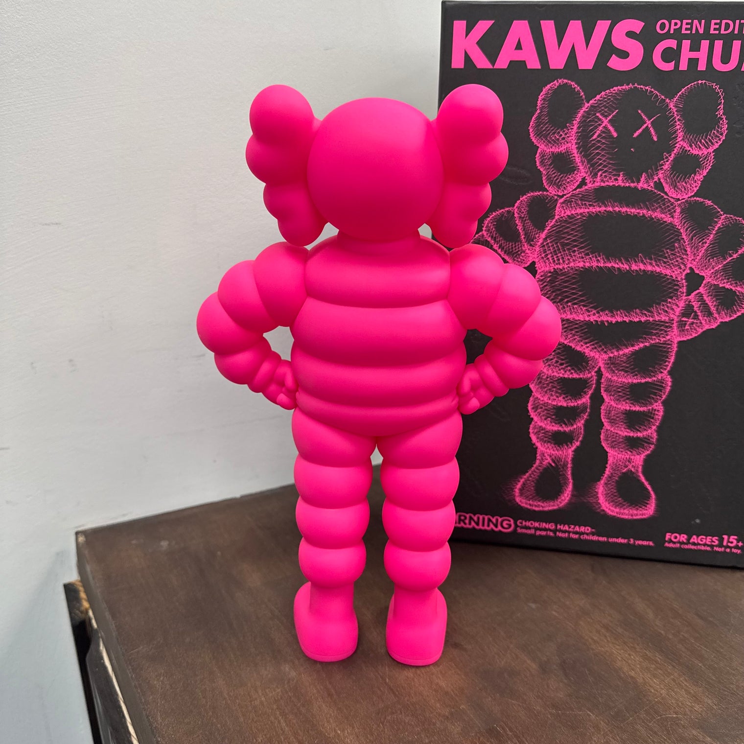 Kaws Chum Open Edition Vinyl Figure Pink (Displayed)
