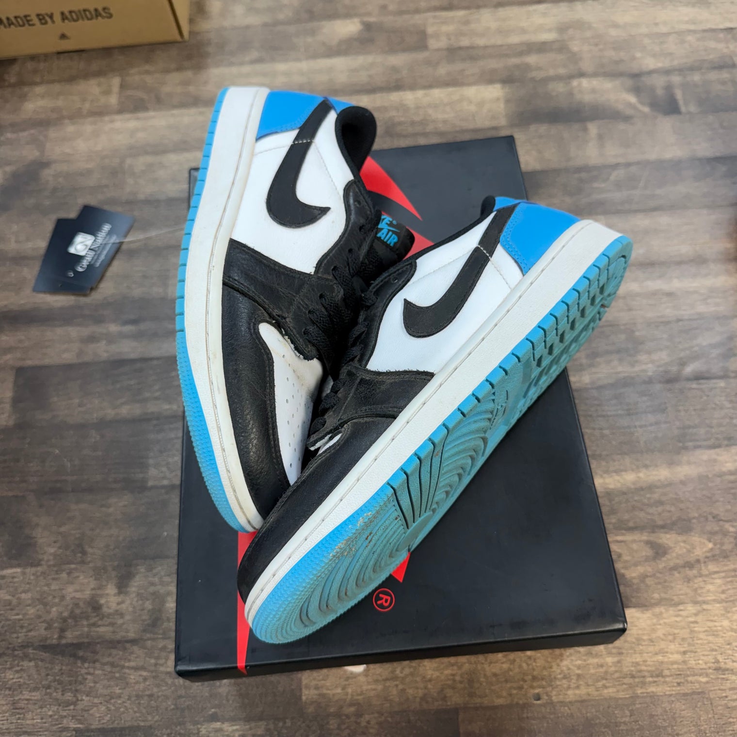 Black Dark Powder Blue Jordan 1 Retro Low OG (USED)