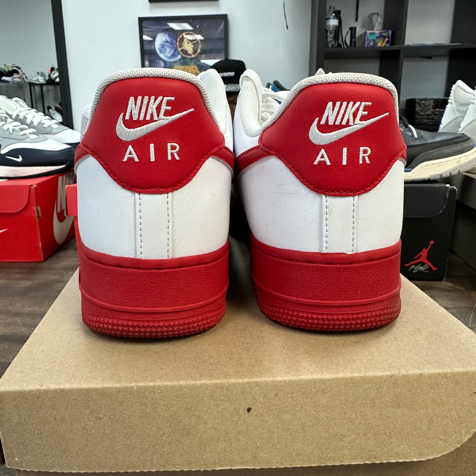 White Red Midsole Nike Air Force 1 Low (USED, No Box)