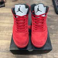 Red Suede Jordan 5 (USED)