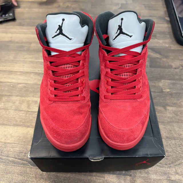 Red Suede Jordan 5 (USED)