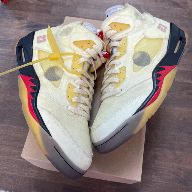 Off-White Sail Jordan 5 (USED, No Box)