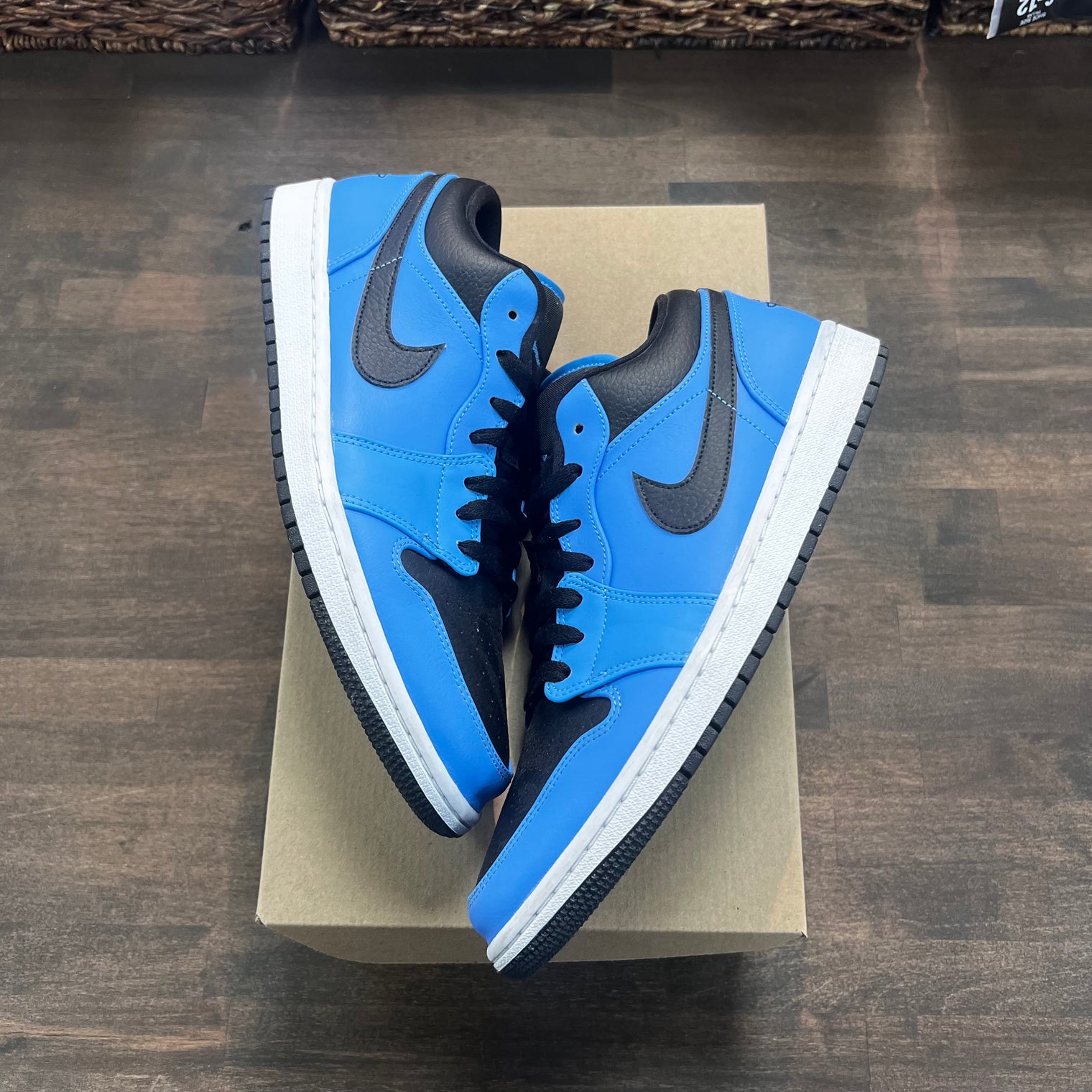 University Blue Black Jordan 1 Low (USED, No Box)
