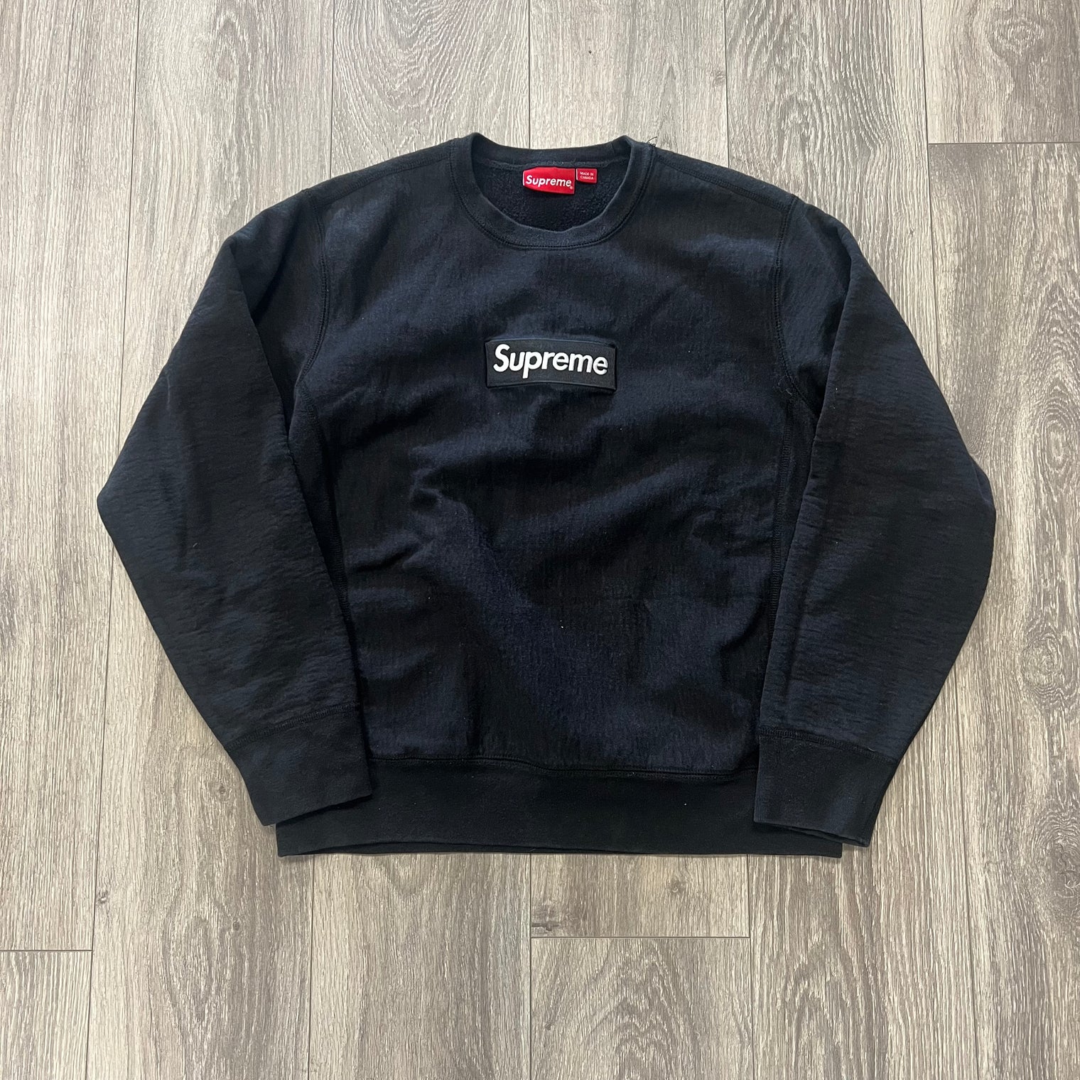 Supreme Black Box Logo Crewneck (USED)