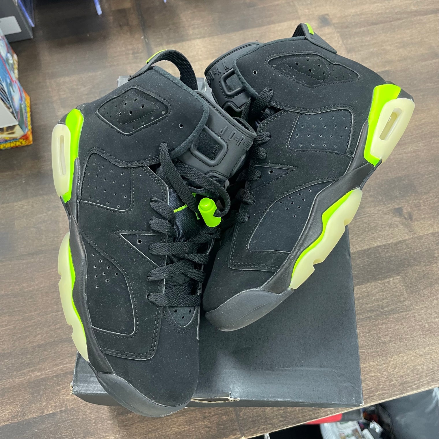(GS) Electric Green Jordan 6 (USED)