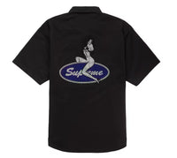 Rhinestone Pin Up Supreme S/S Work Shirt Black