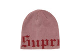 Supreme Old English Printed Beanie 'Pale Red'