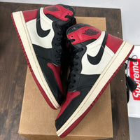 Bred Toe Jordan 1 High (USED, No Insoles, No Box)