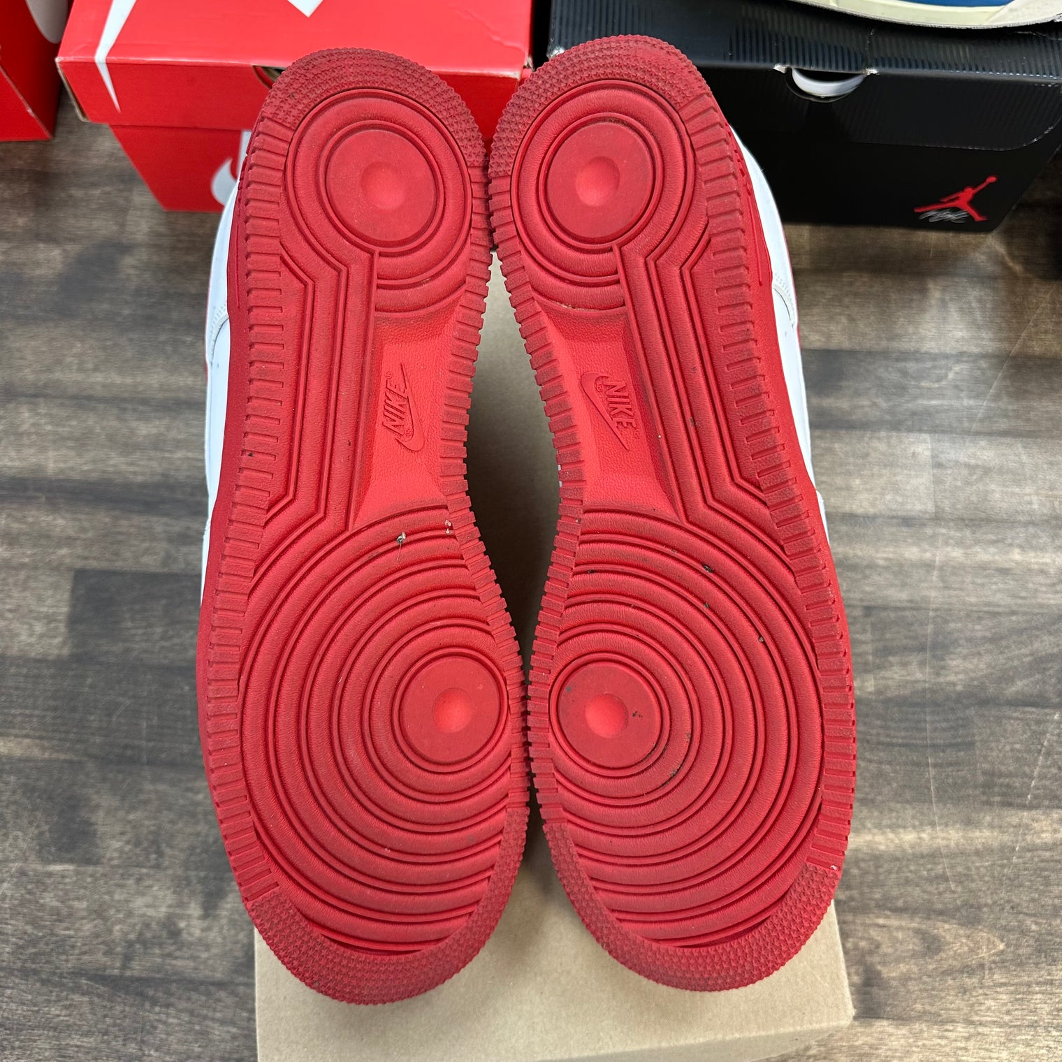 White Red Midsole Nike Air Force 1 Low (USED, No Box)
