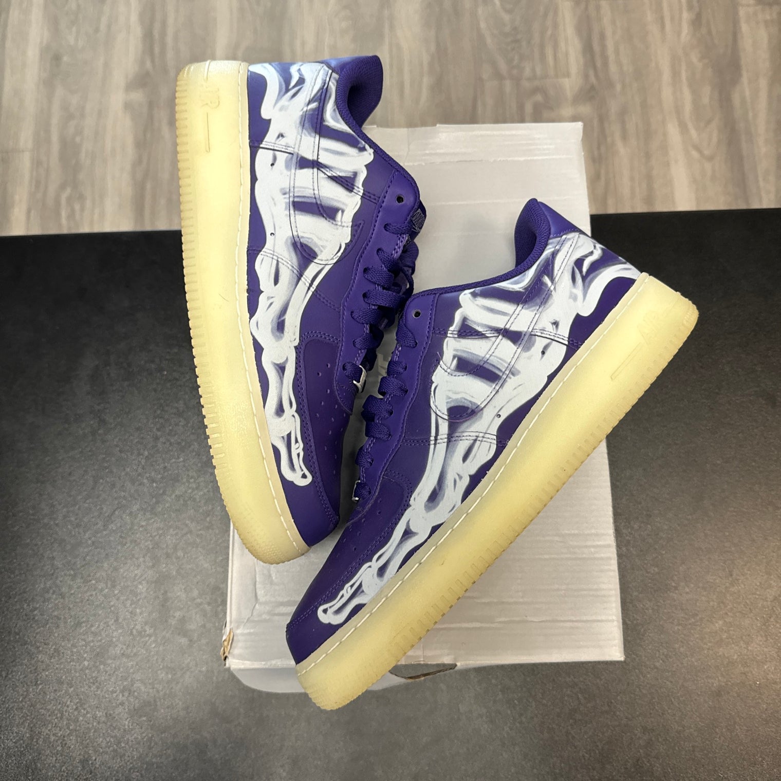 Nike Air Force 1 Purple Skeleton(USED)