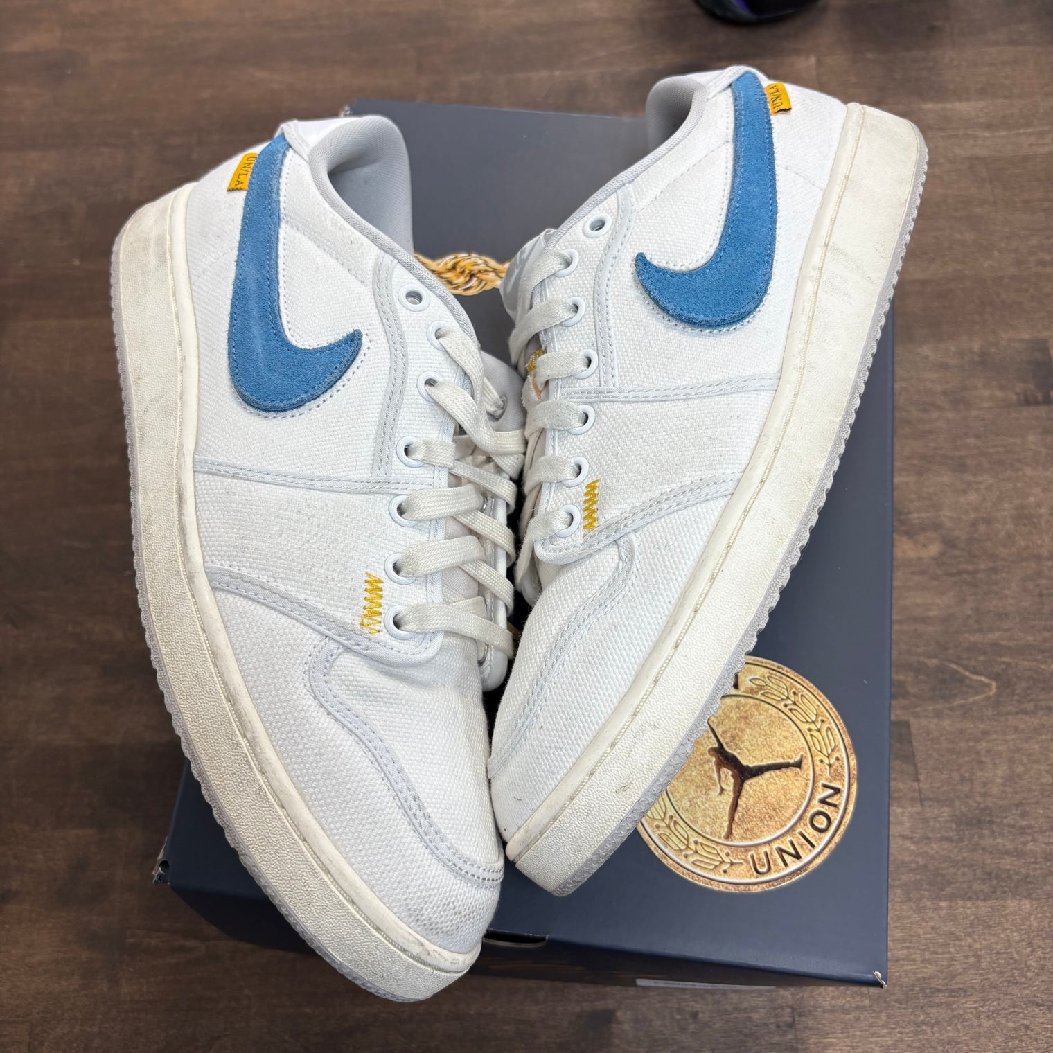 Union White Canvas Jordan 1 Retro AJKO Low SP (USED)