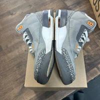 Cool Grey Jordan 3 (USED, No Insoles, No Box)