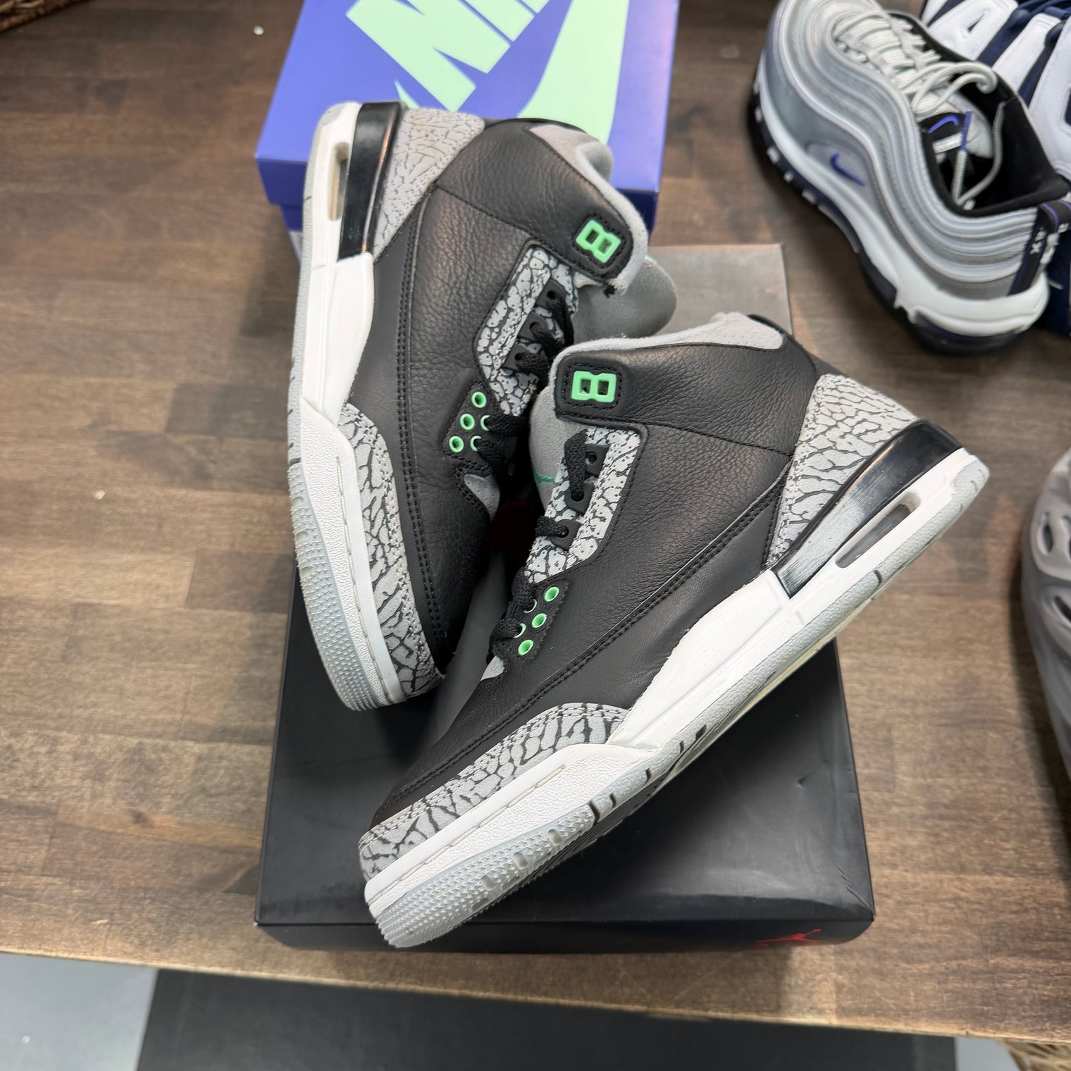 Green Glow Jordan 3 Retro (GS) (USED)