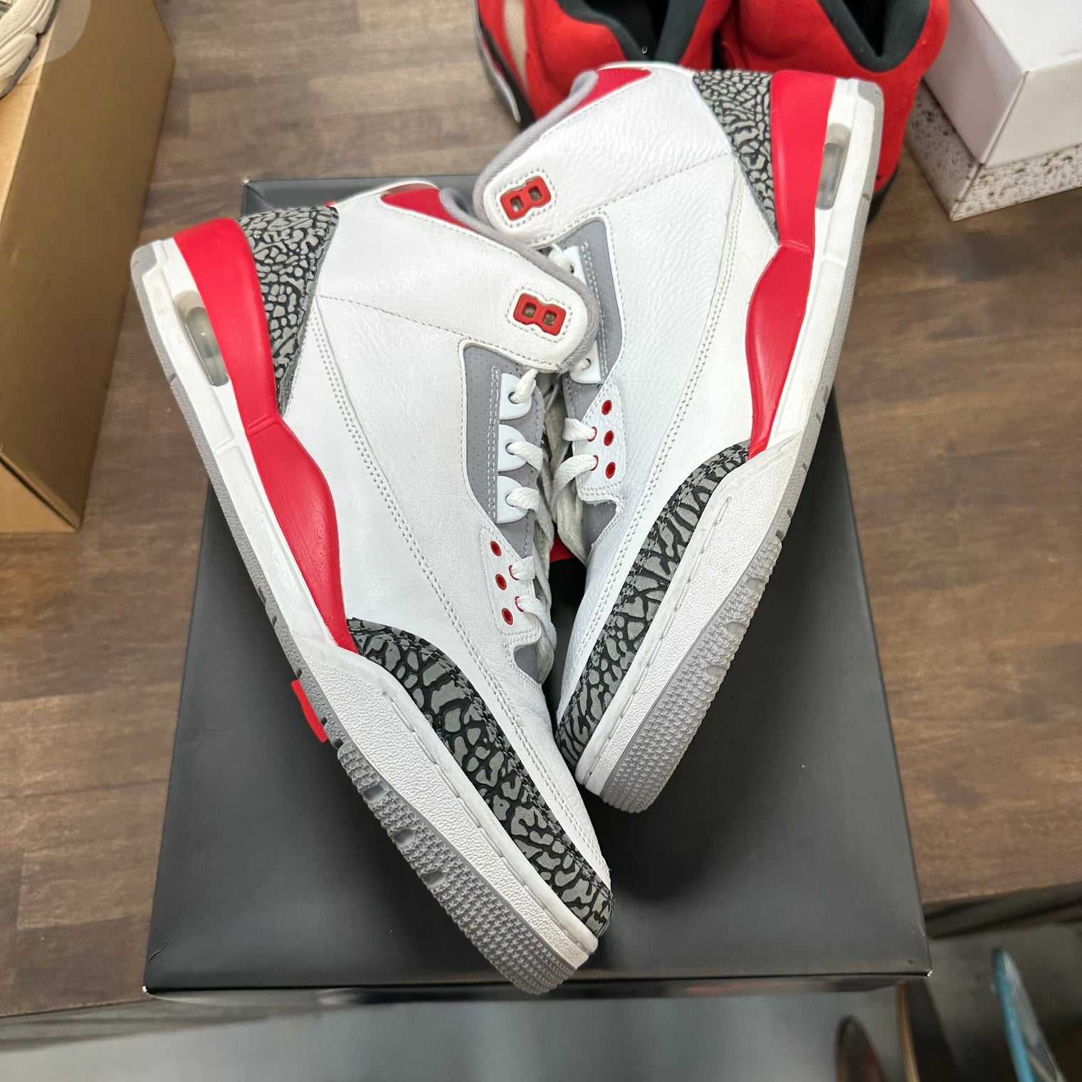Fire Red Jordan 3 (USED,No Box)