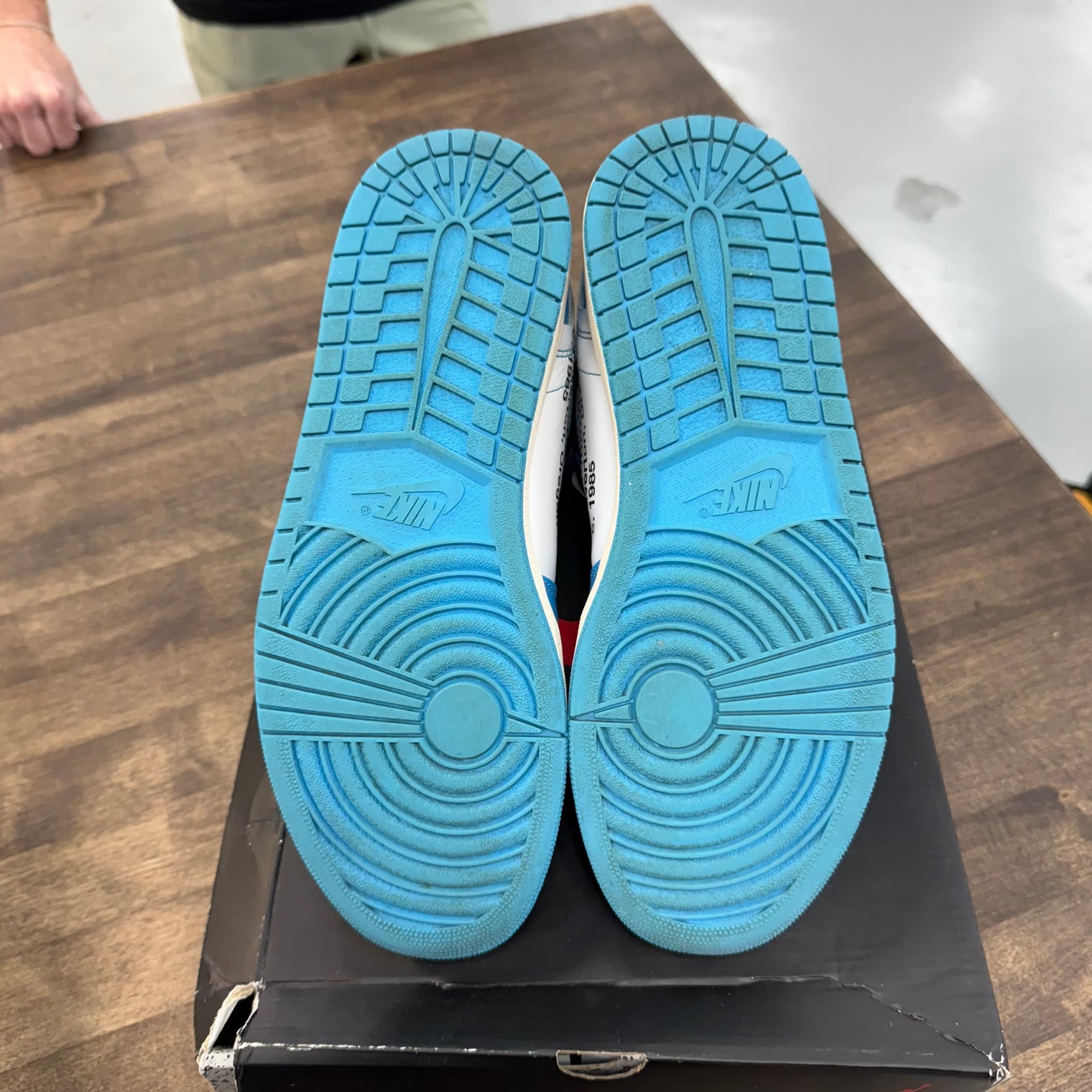 UNC Off-White Jordan 1 High (USED, No Box)