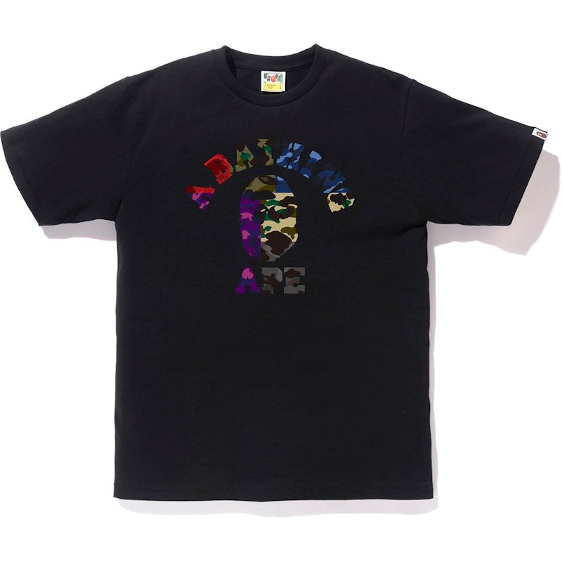 BAPE Mix Camo College Tee Black