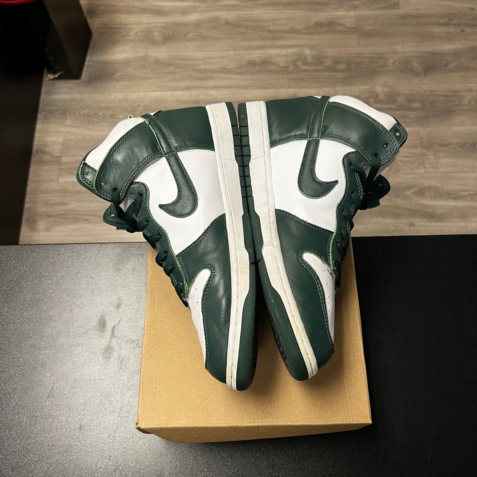 Spartan Green Dunk High (USED, no box)