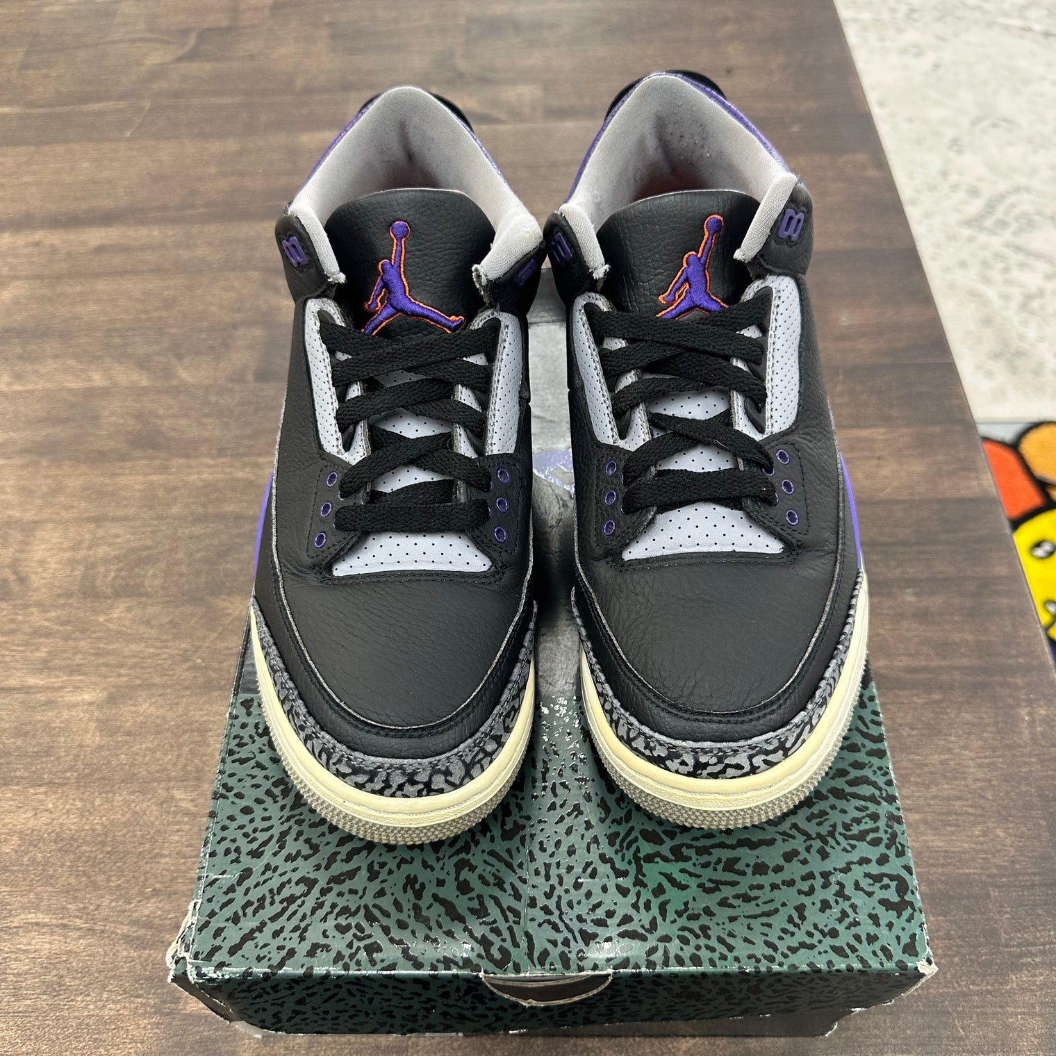 Black Court Purple Jordan 3 (USED)
