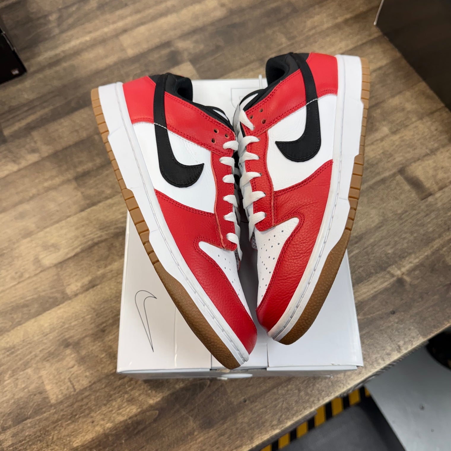 Nike By You Nike Dunk Low Red Black White (US 10) (USED)