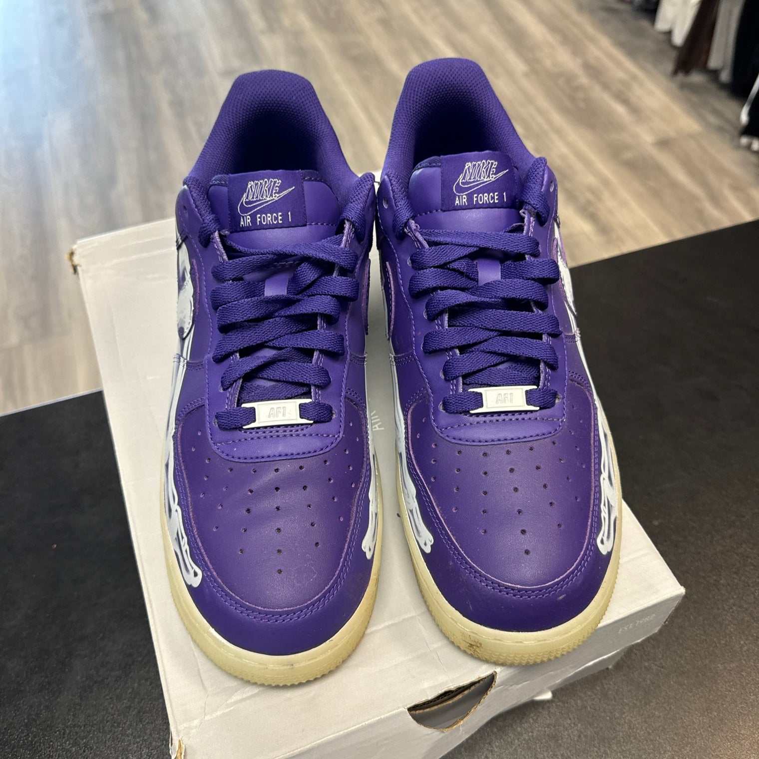 Nike Air Force 1 Purple Skeleton(USED)