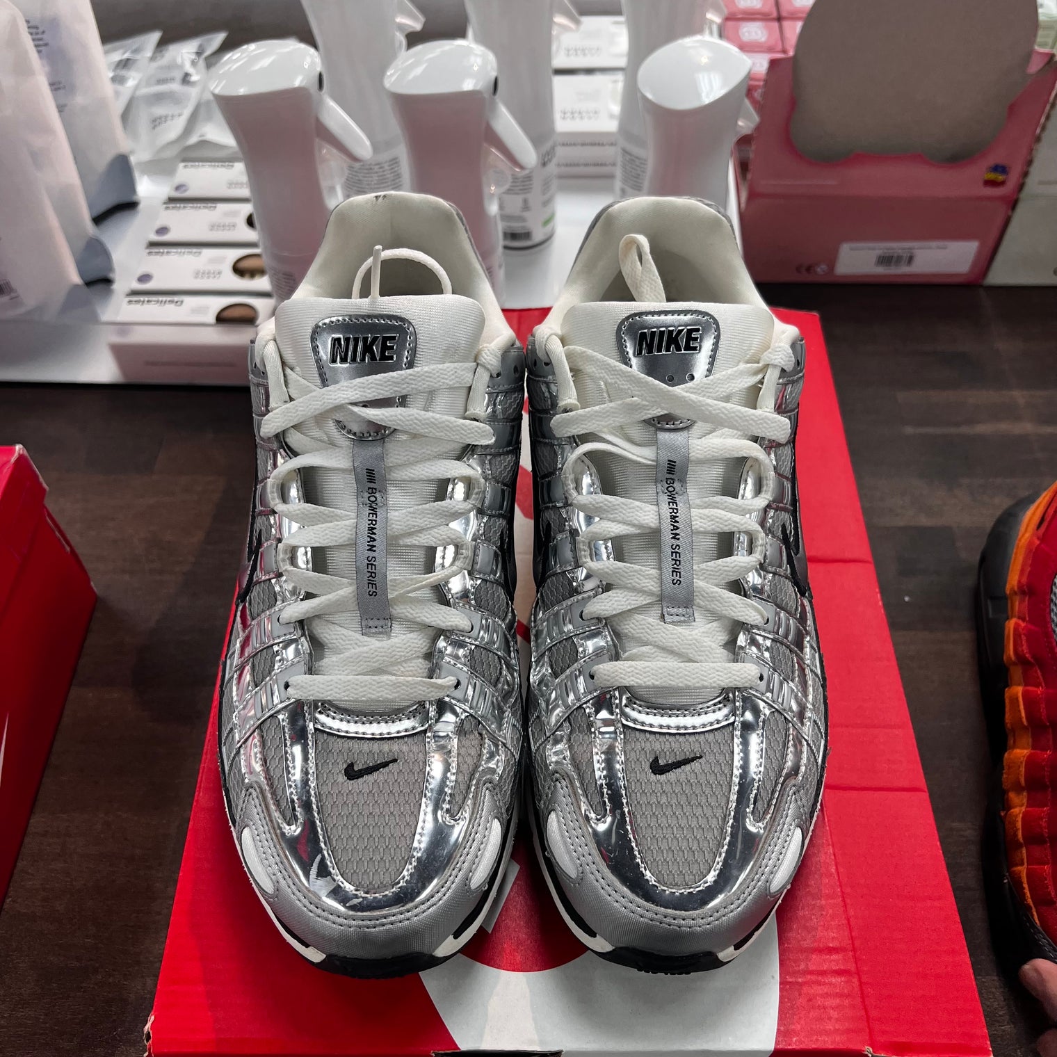 Metallic Silver Nike P-6000 (USED)