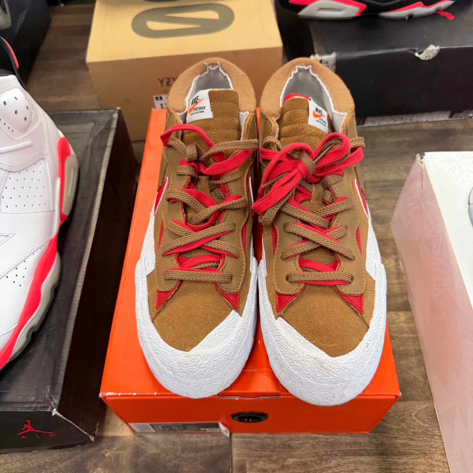 Sacai British Tan Nike Blazer Low (USED)