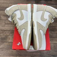Tan Suede White Nike Dunk High (USED)