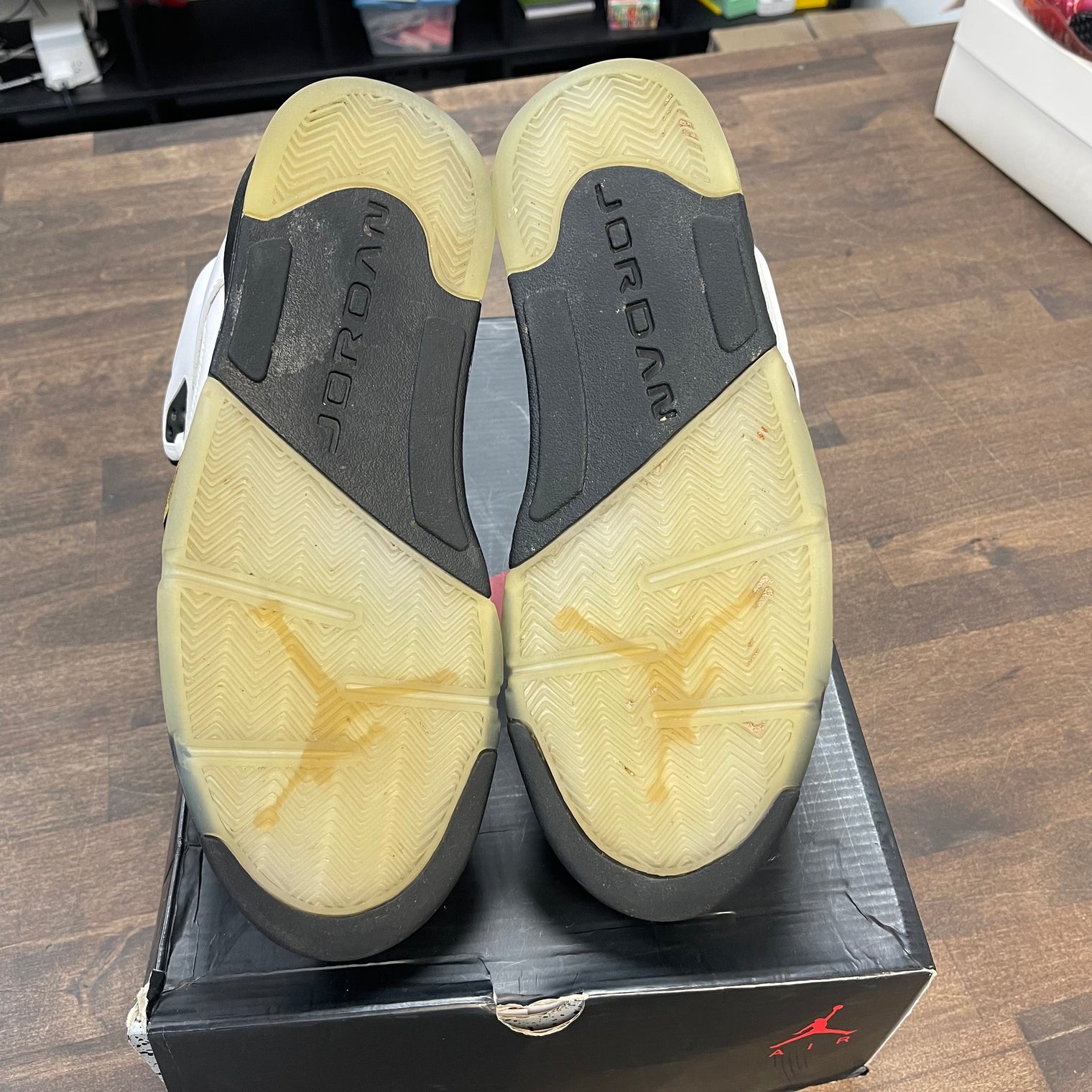 Olympic Gold Metal Jordan 5 (USED)