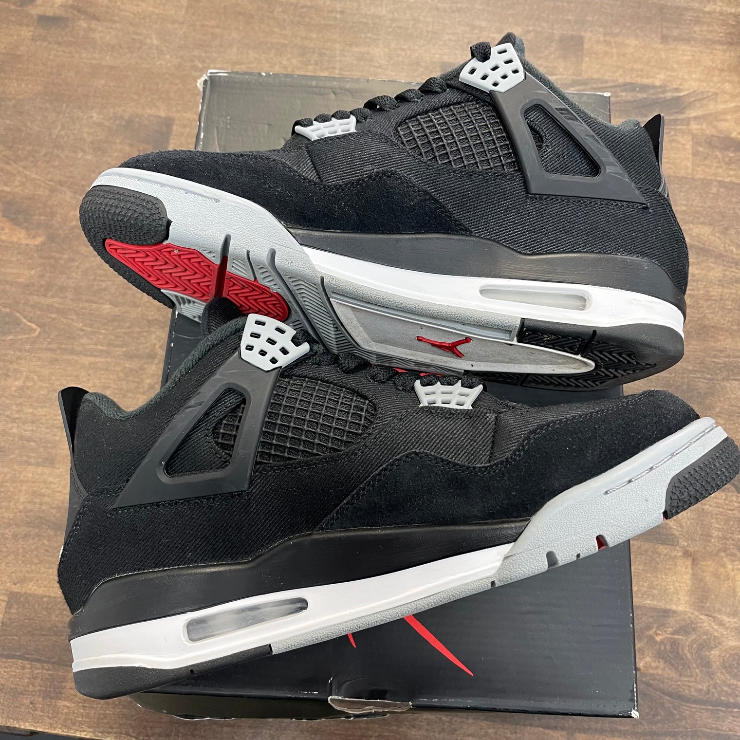 Black Canvas Jordan 4 (USED)