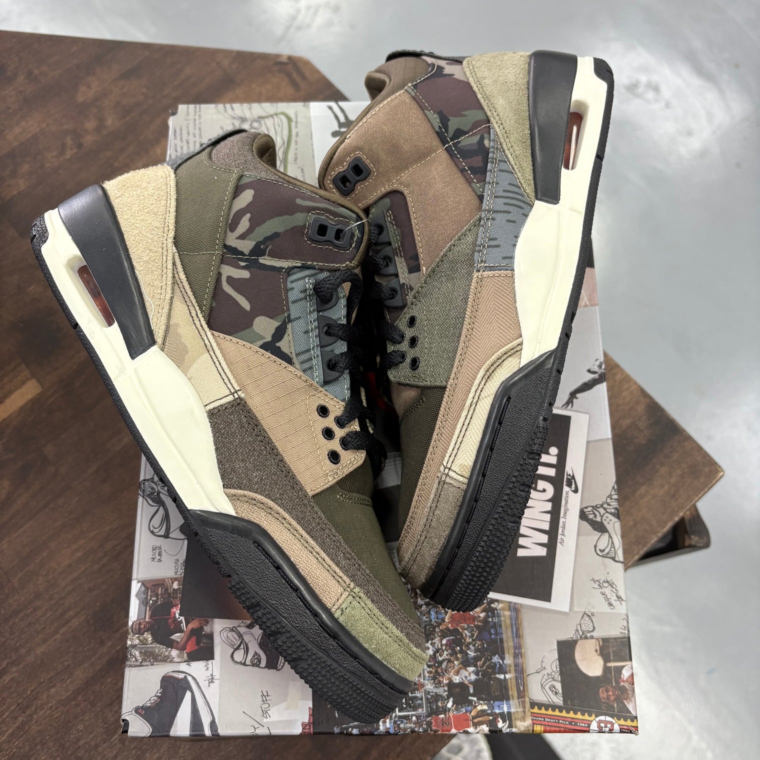 Patchwork Camo Jordan 3 Retro (Lightly Worn)