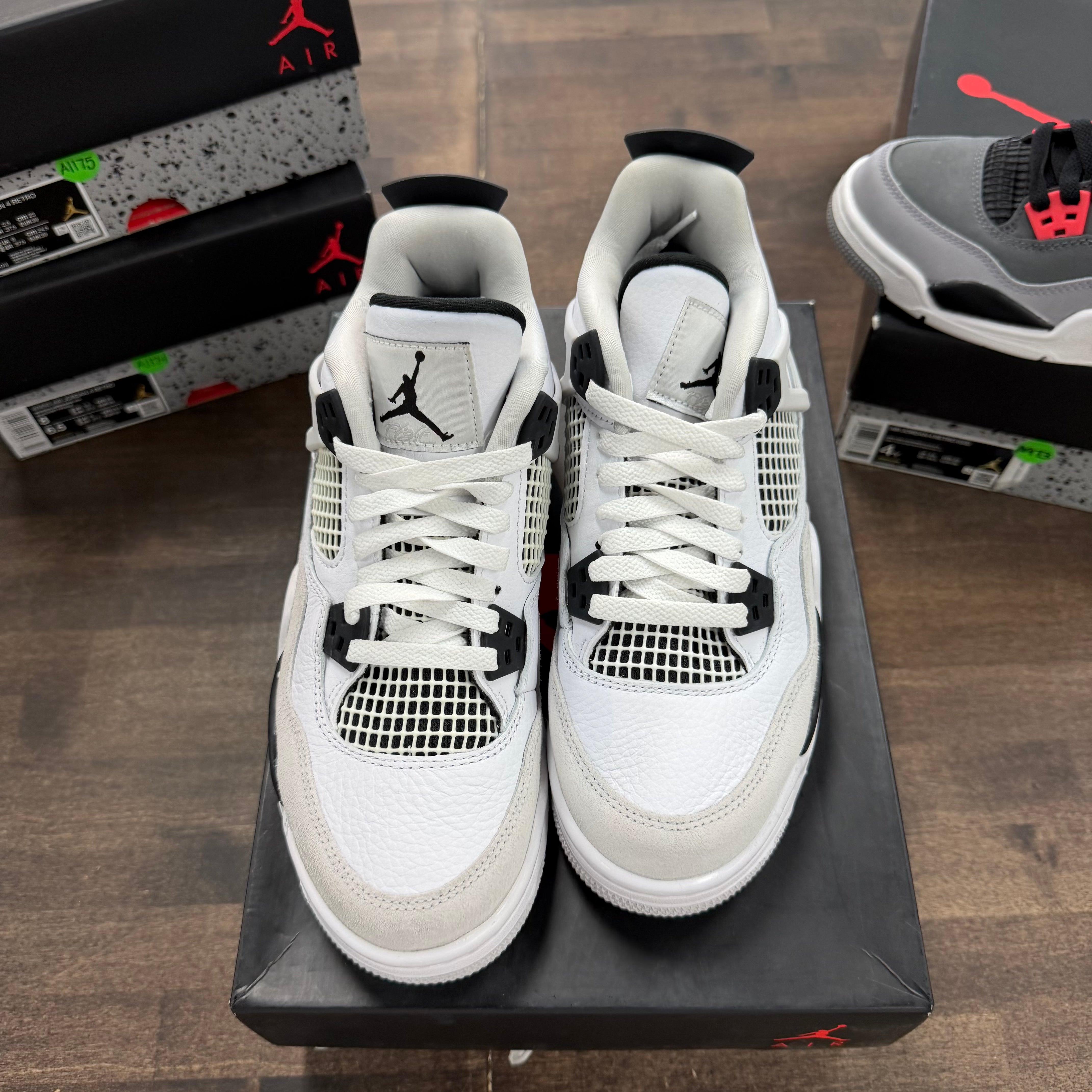 Jordan Military Black Jordan 4 Retro (GS) (Lightly Worn, No Box) Size 6Y (Pre-Owned) - Image 2