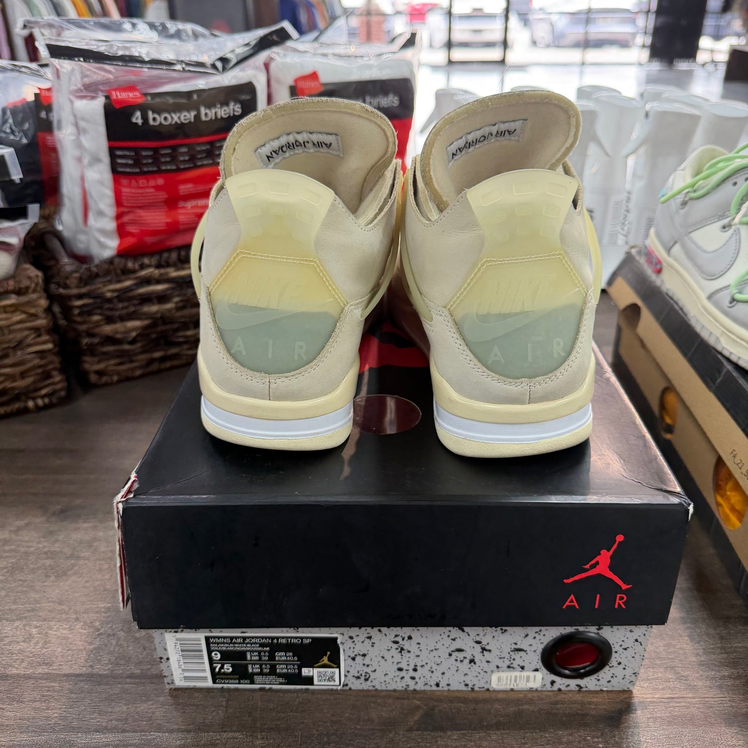 (W) Sail Off-White Jordan 4 SP (USED)