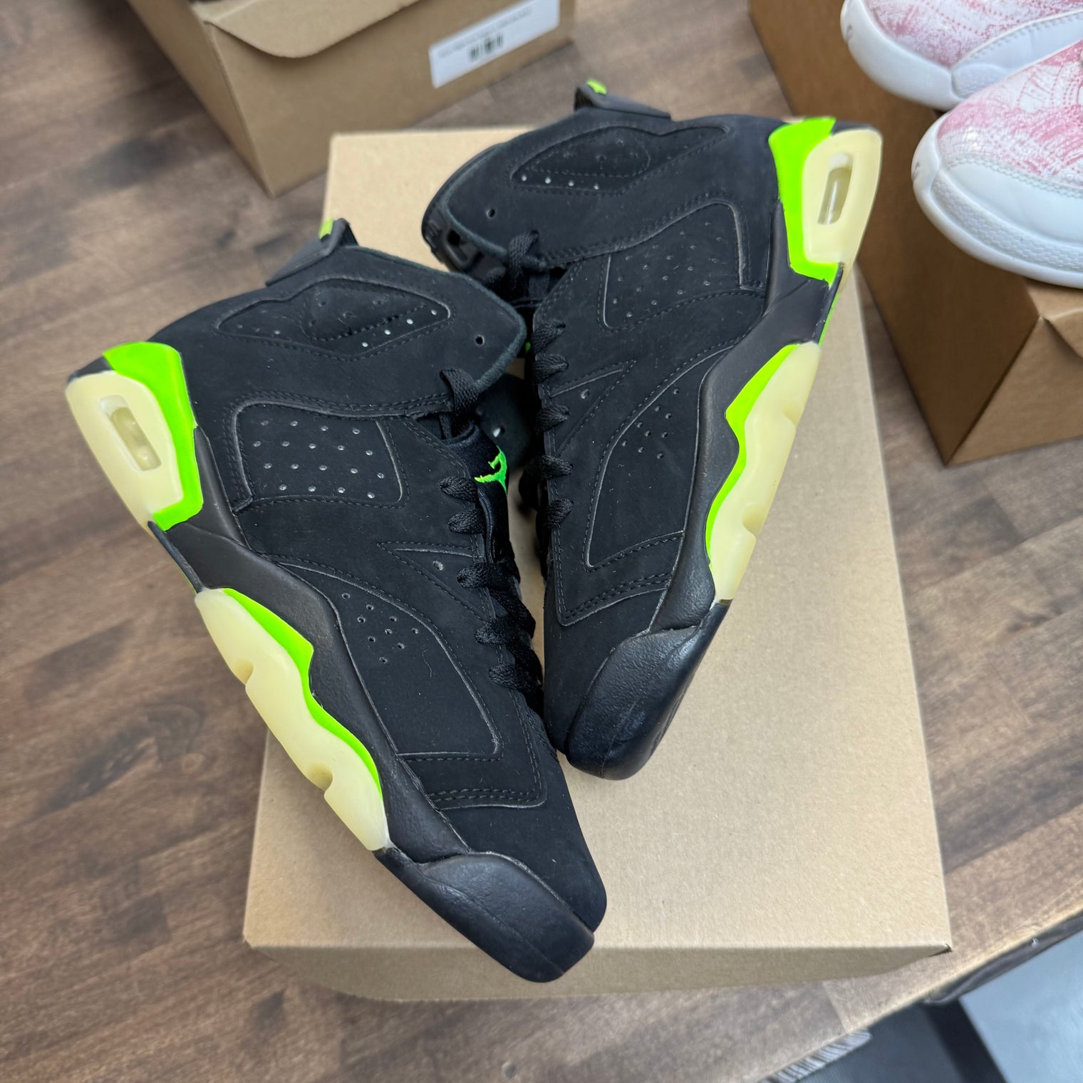 Electric Green Jordan 6 Retro (GS) (USED, No Box)