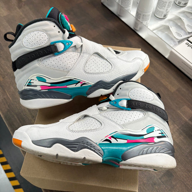 South Beach Jordan 8 Retro (USED,No Box)