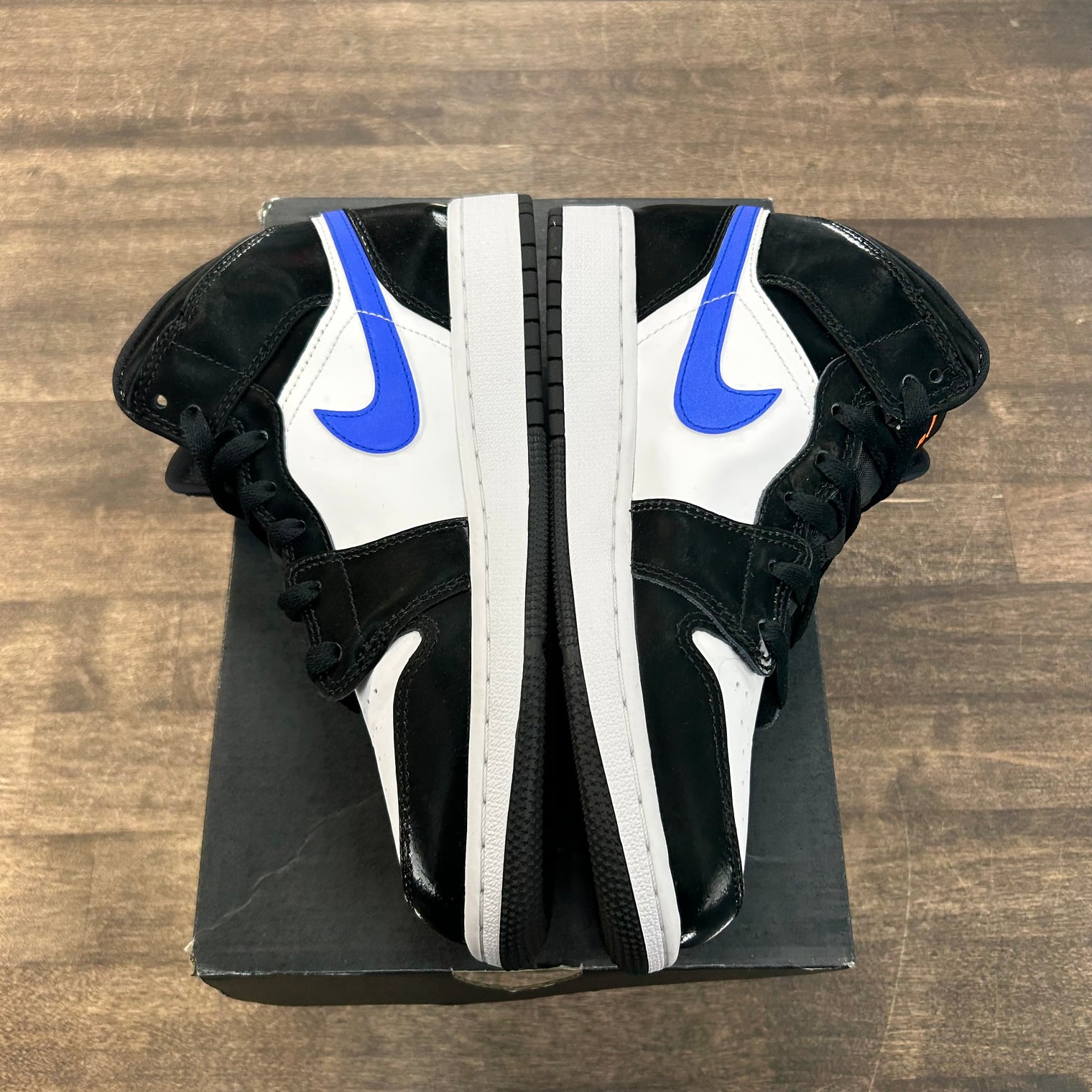 Black Racer Blue White Jordan 1 Mid (GS) (USED)