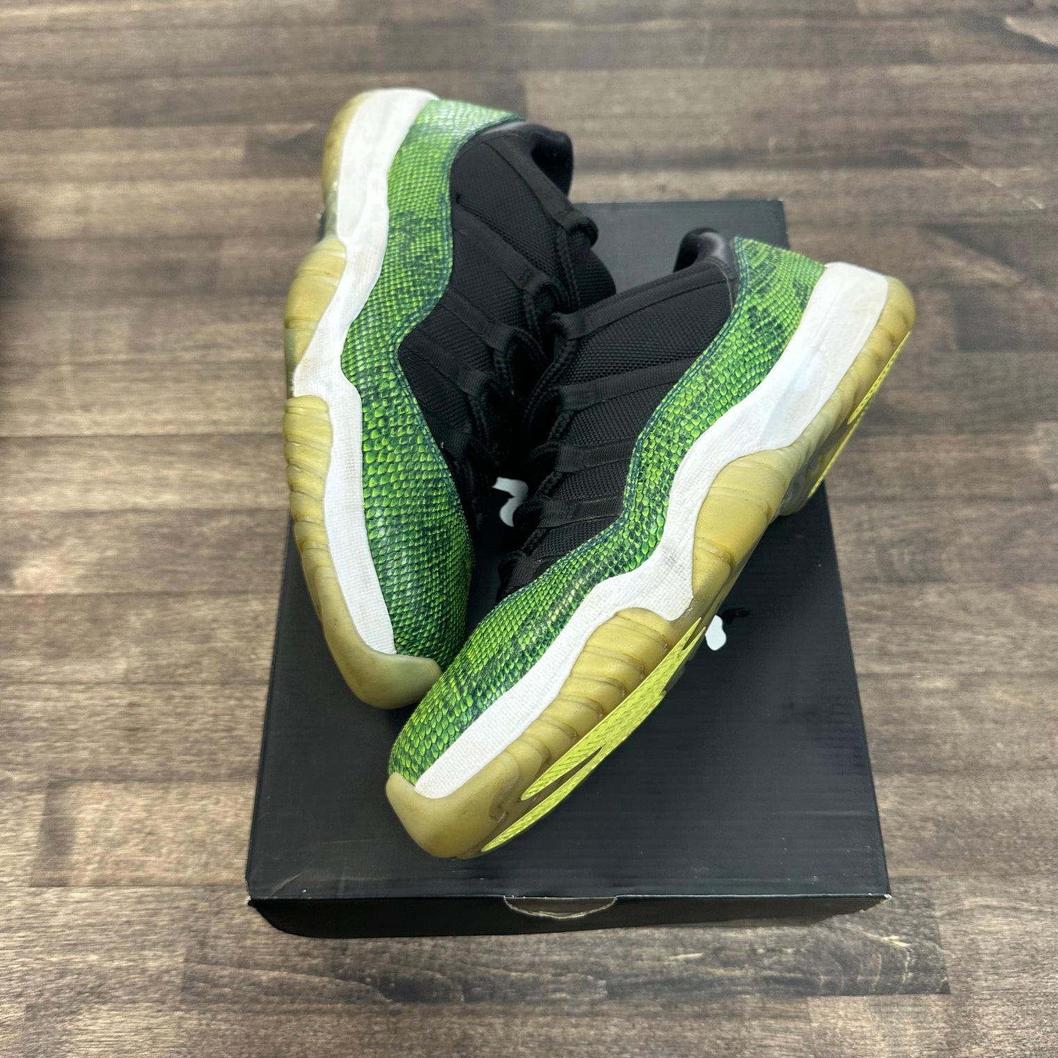 Green Snakeskin Jordan 11 Low (USED)